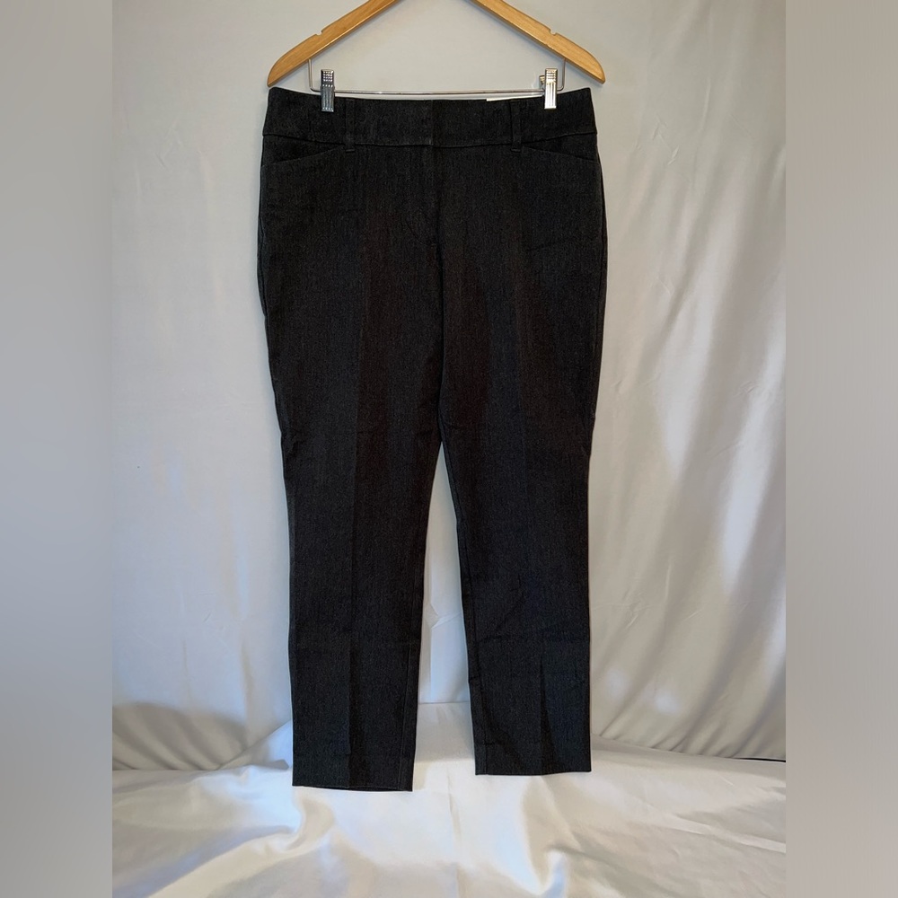 NWT The Loft Outlet Woman’s size 12 Curvy Skinny Ankle Charcoal Gray Slacks